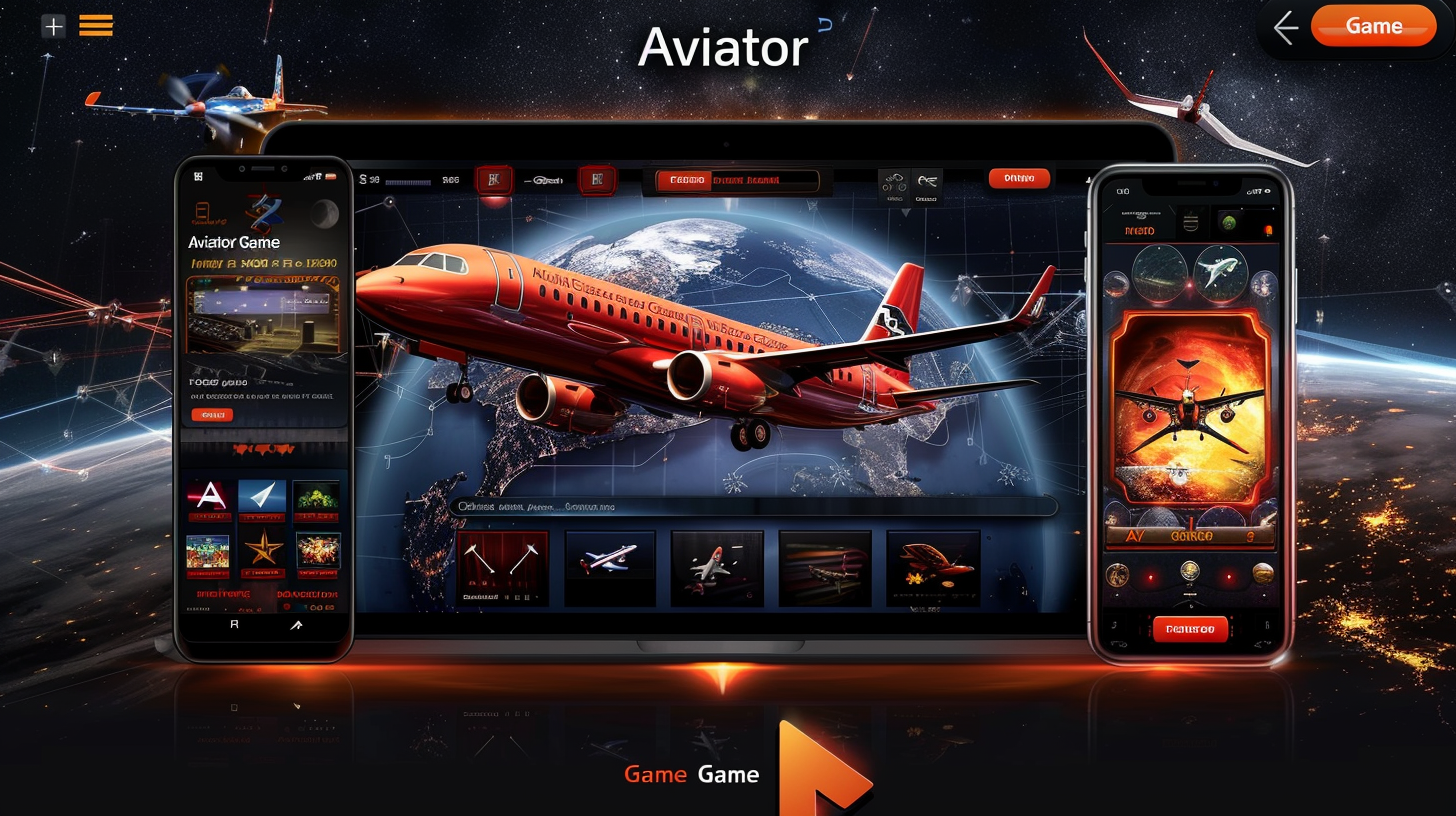 The dkvip Aviator game interface is showcased across a tablet and two smartphones, with a red airplane flying over a map of the Earth, demonstrating the game's sleek design and accessibility.
